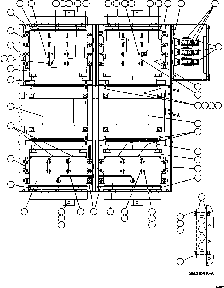 Dump Trucks Komatsu / AFE47-GP 730E S/N A30628 - A30629 & A30632   KUMBA KOLOMELA(AFE47-GP) / RETARDING GRID ASSEMBLY - 7 STEP  1/4    PC2158(654 : 64247)
