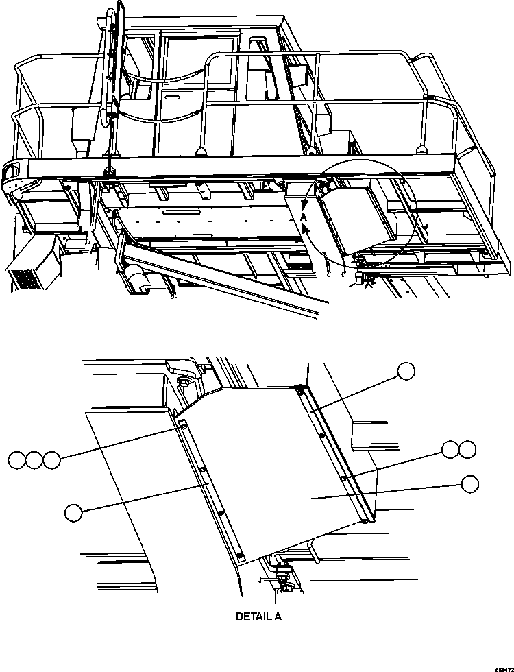 Komatsu parts book diagram for AFE47-GV 730E S/N A30648 - A30649   FOSKOR: LH DECK - MISCELLANEOUS