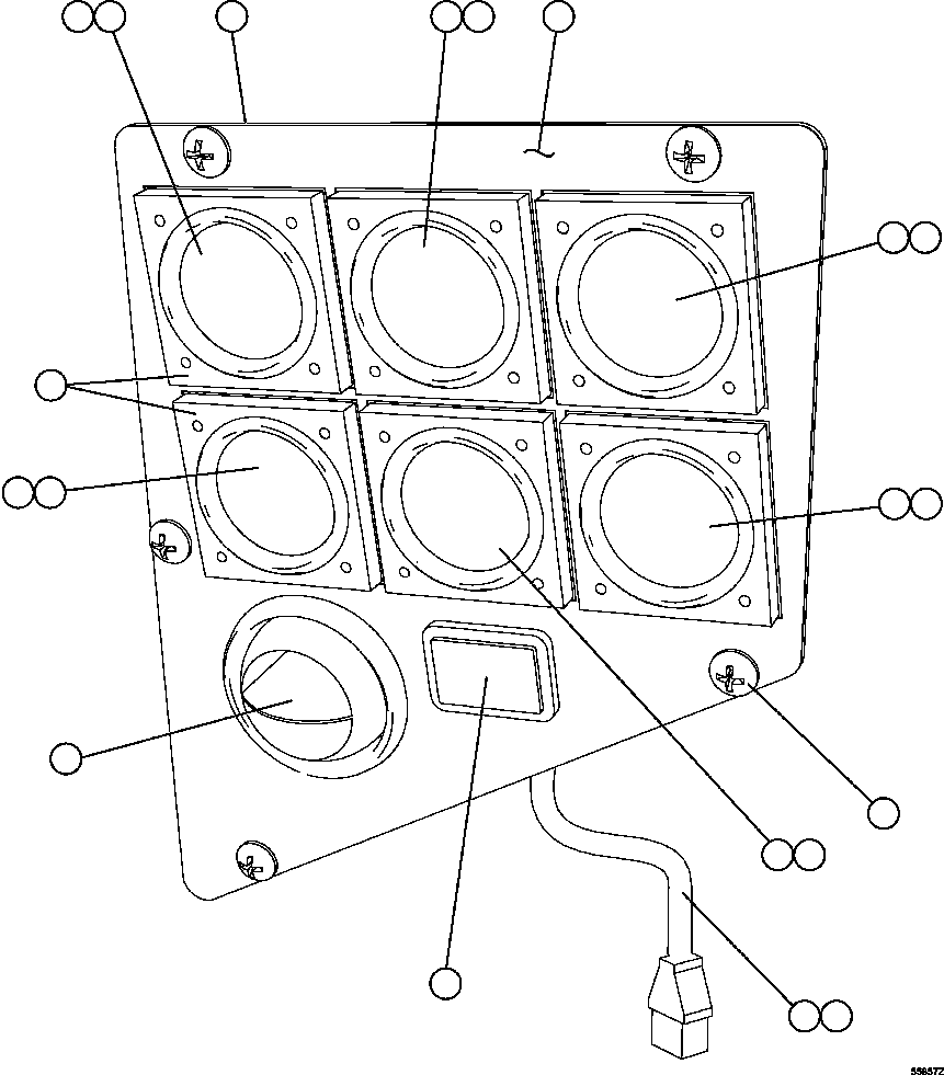 Komatsu parts book diagram for AFE47-GV 730E S/N A30648 - A30649   FOSKOR: UPPER LH DASH MODULE        SM5164