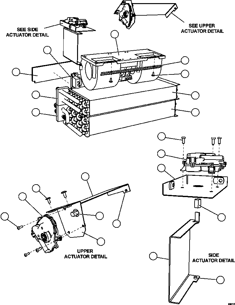 Komatsu parts book diagram for AFE47-GV 730E S/N A30648 - A30649   FOSKOR: HEATER/AIR CONDITIONER ASSEMBLY  2/2   PC1920