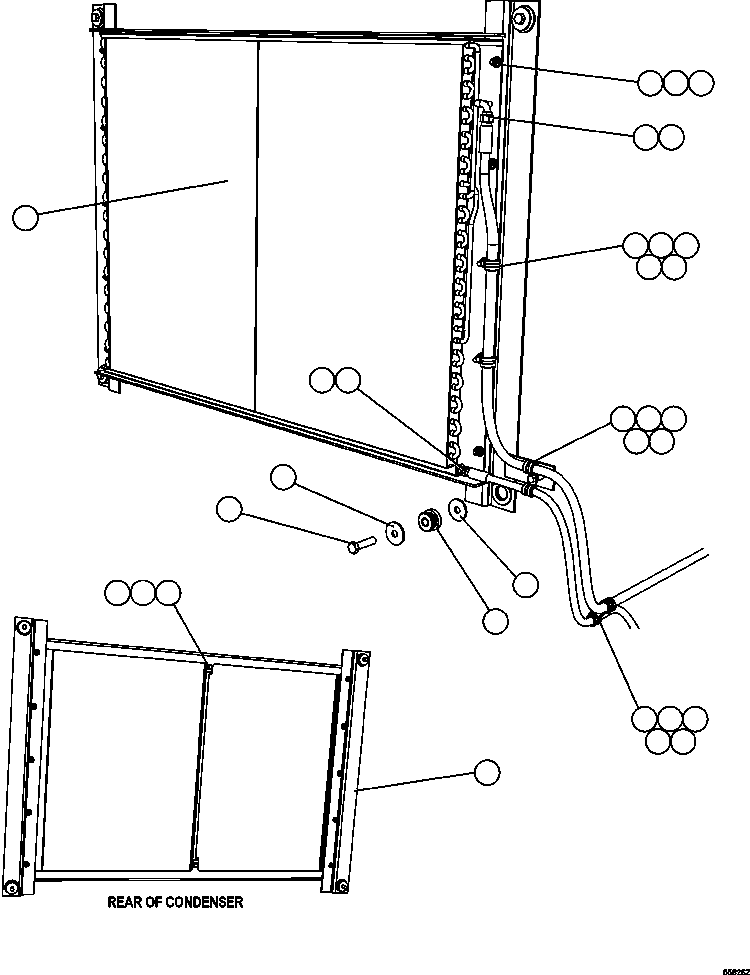 Komatsu parts book diagram for AFE47-GV 730E S/N A30648 - A30649   FOSKOR: AIR CONDITIONER PIPING & INSTALLATION  1/2
