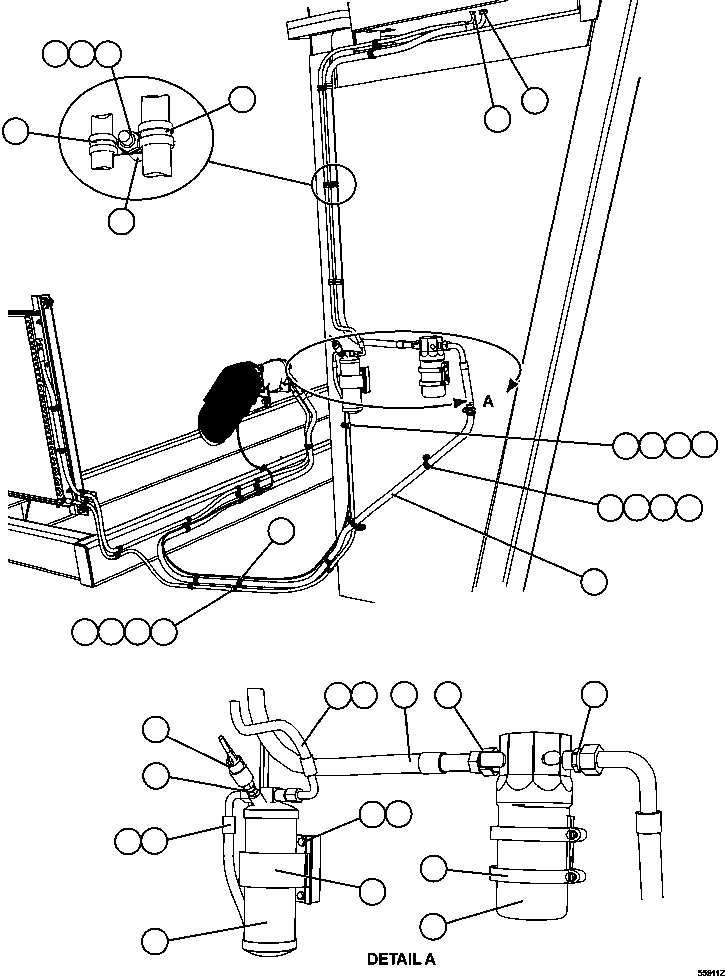 Komatsu parts book diagram for AFE47-GV 730E S/N A30648 - A30649   FOSKOR: AIR CONDITIONER PIPING & INSTALLATION  2/2