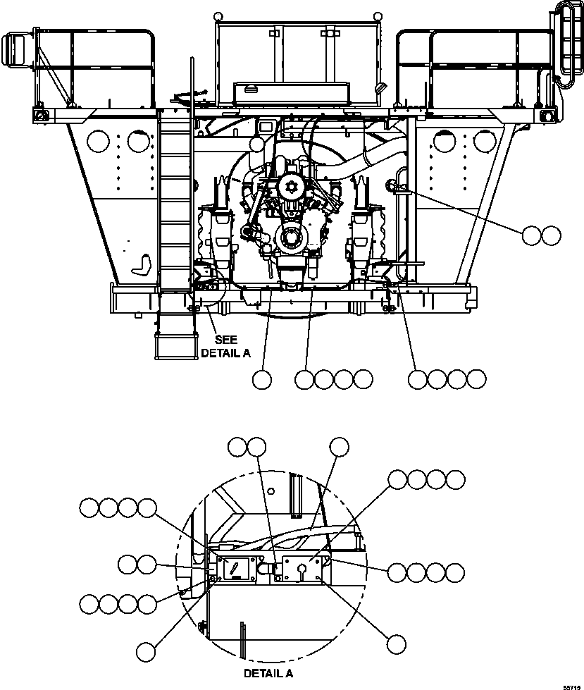 Komatsu parts book diagram for AFE47-GV 730E S/N A30648 - A30649   FOSKOR: LH UPRIGHT & GROUND LEVEL SWITCH WIRING