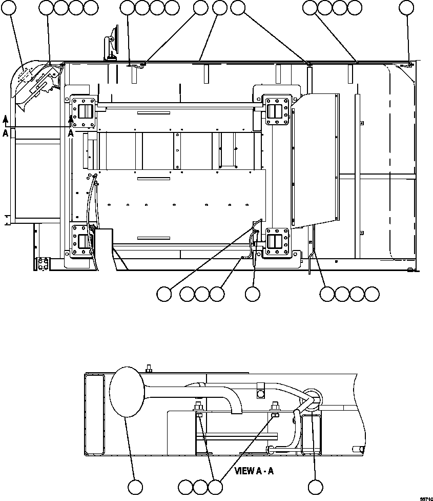 Komatsu parts book diagram for AFE47-GV 730E S/N A30648 - A30649   FOSKOR: LH DECK WIRING