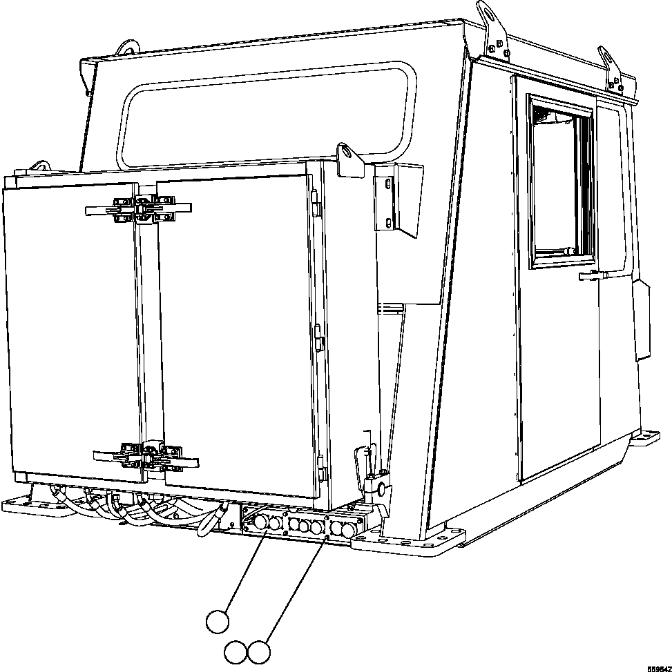 Komatsu parts book diagram for AFE47-GV 730E S/N A30648 - A30649   FOSKOR: CAB ELECTRICAL BULKHEAD