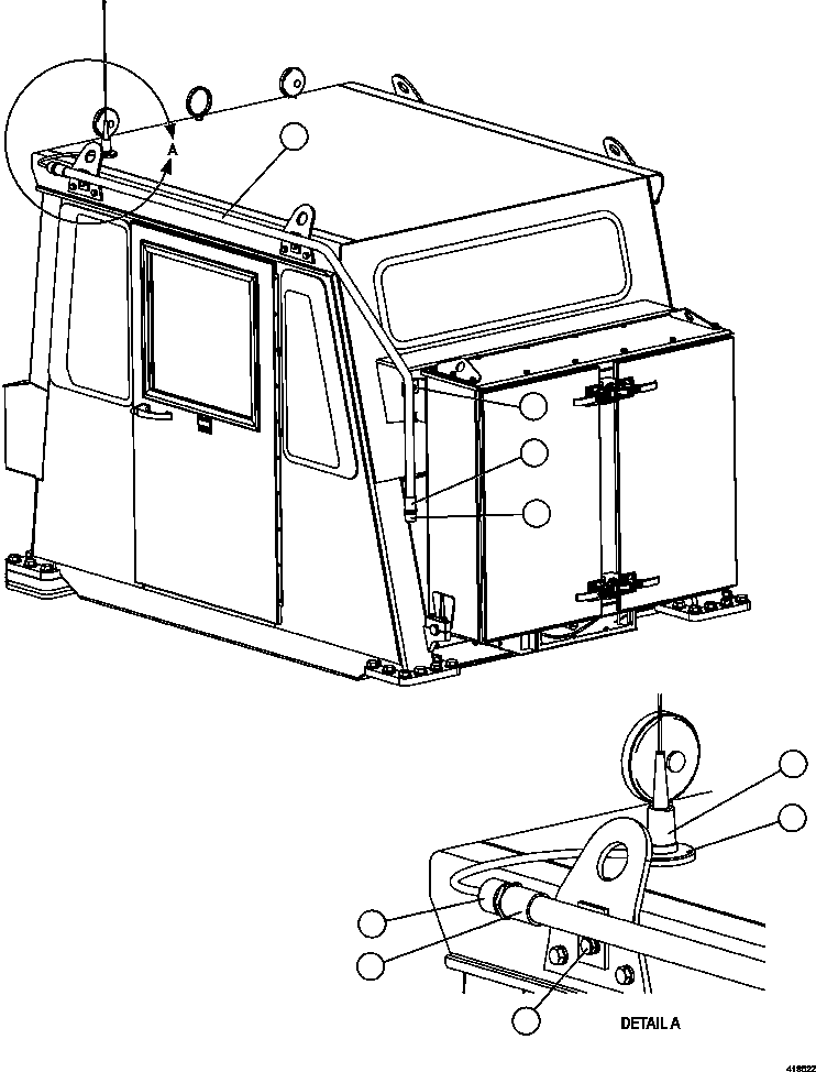 Komatsu parts book diagram for AFE47-GV 730E S/N A30648 - A30649   FOSKOR: ORBCOMM CAB INSTALLATION