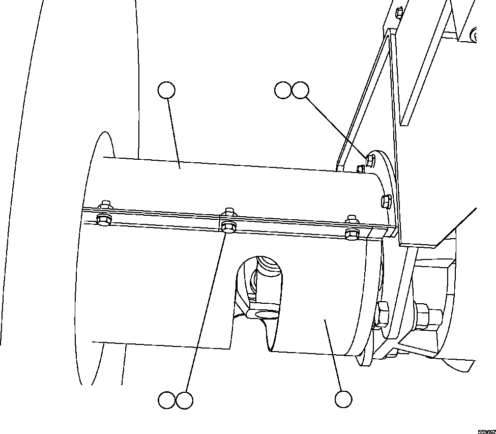 Komatsu parts book diagram for AFE47-GV 730E S/N A30648 - A30649   FOSKOR: FRONT DRIVELINE PROTECTOR