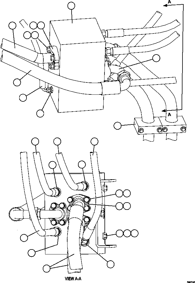 Komatsu parts book diagram for AFE47-GV 730E S/N A30648 - A30649   FOSKOR: FLOW AMPLIFIER INSTALLATION