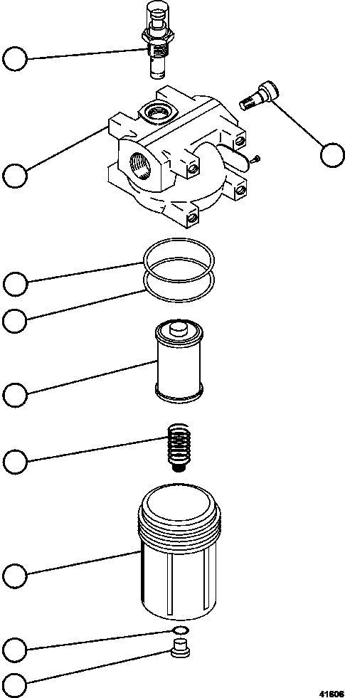 Komatsu parts book diagram for AFE47-GV 730E S/N A30648 - A30649   FOSKOR: HYDRAULIC FILTER ASSEMBLY      PC0811
