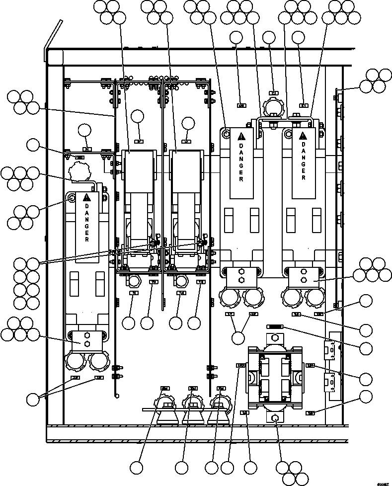 Komatsu parts book diagram for AFE47-GV 730E S/N A30648 - A30649   FOSKOR: CONTROL CABINET (LEFT DOOR)