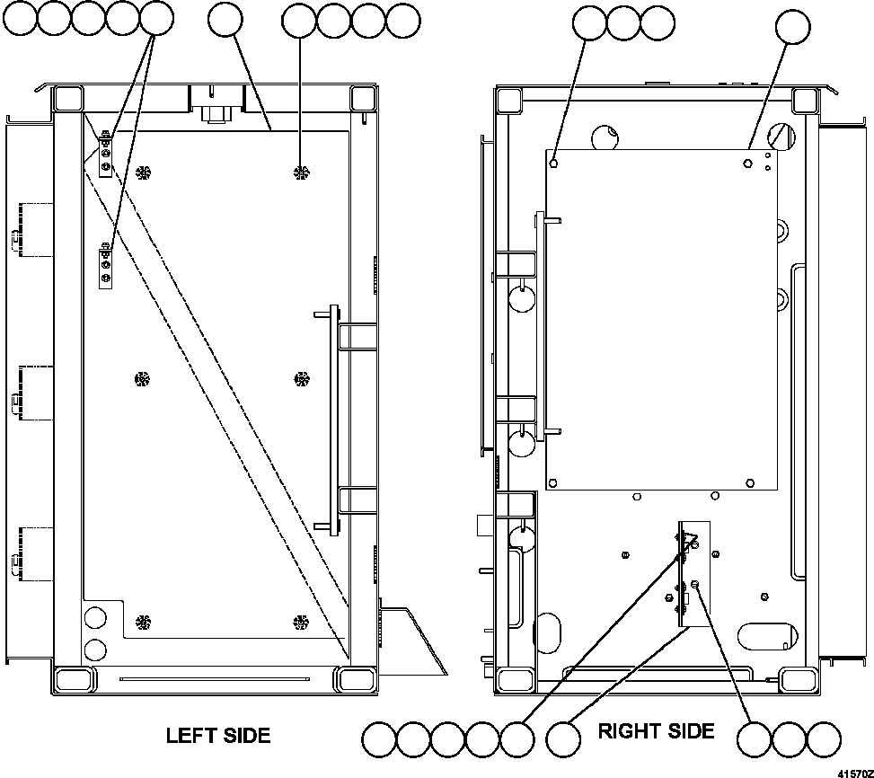 Komatsu parts book diagram for AFE47-GV 730E S/N A30648 - A30649   FOSKOR: CONTROL CABINET LEFT DOOR - SIDE WALLS