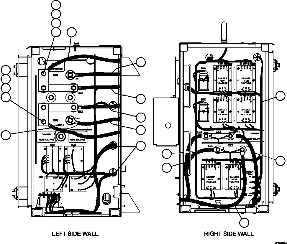 Komatsu parts book diagram for AFE47-GV 730E S/N A30648 - A30649   FOSKOR: CONT CAB - CENTER DOOR LS & RS WALL WIRING