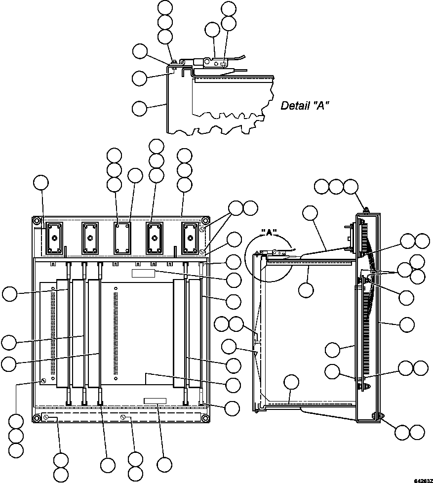 Komatsu parts book diagram for AFE47-GV 730E S/N A30648 - A30649   FOSKOR: PANEL - STATEX III           BF5179