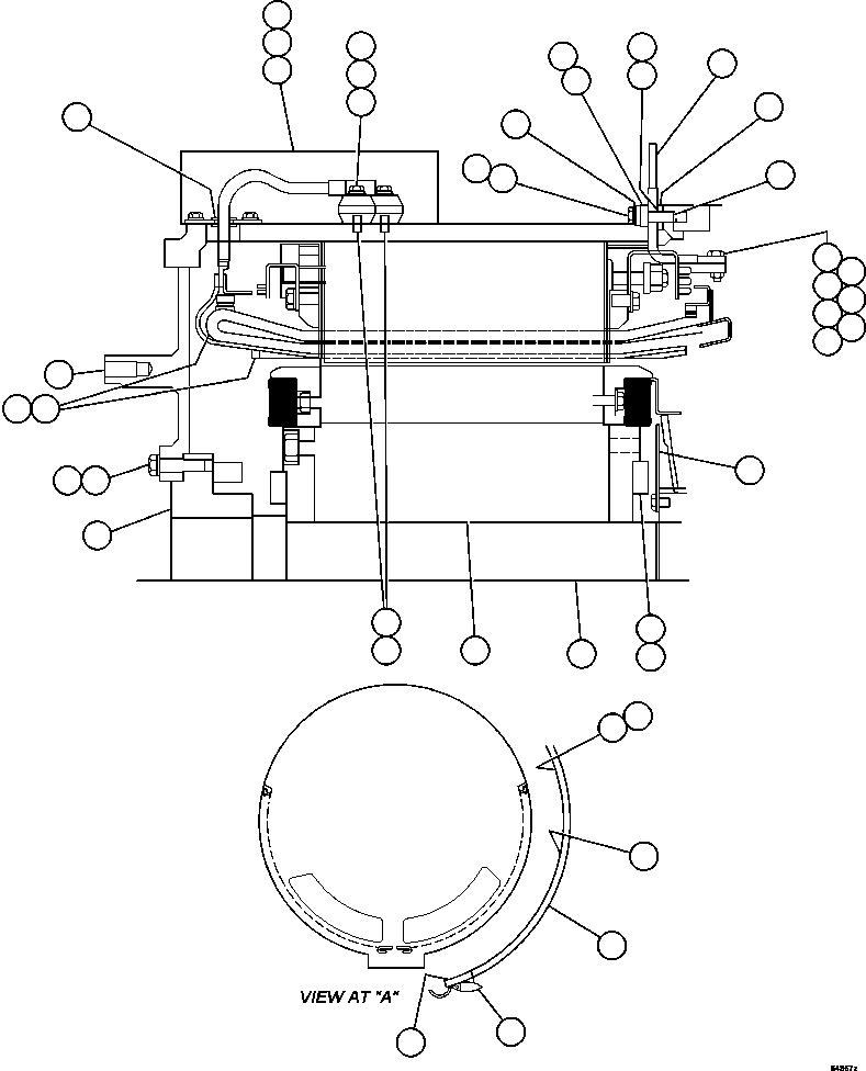 Komatsu parts book diagram for AFE47-GV 730E S/N A30648 - A30649   FOSKOR: ALTERNATOR - 22M2   1/7           PC2665