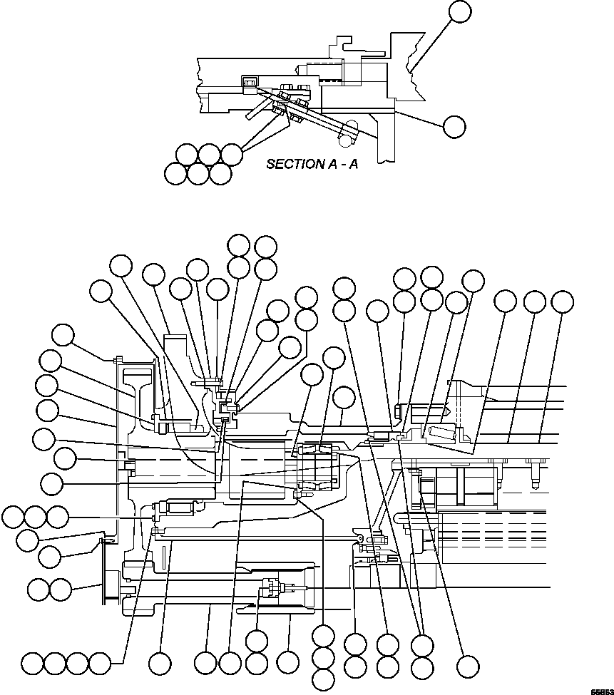Komatsu parts book diagram for AFE47-GV 730E S/N A30648 - A30649   FOSKOR: MOTORIZED WHEEL - 788FS10   1/7        PB9732
