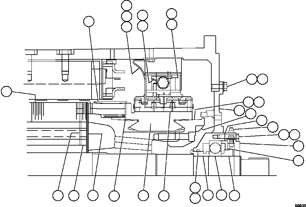 Komatsu parts book diagram for AFE47-GV 730E S/N A30648 - A30649   FOSKOR: MOTORIZED WHEEL - 788FS10   4/7
