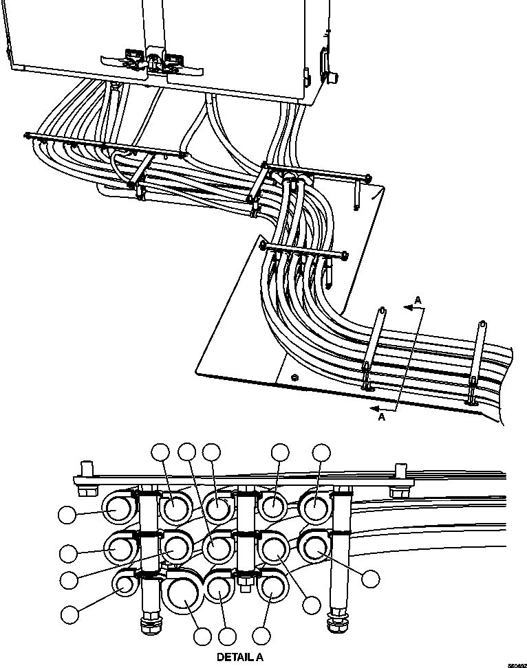 Dump Trucks Komatsu / AFE47-GW 730E S/N A30651 - A30655 & A30659 - A30668  OCP(AFE47-GW) / HYDRAULICS CABINET/CAB PIPING   1/4(446 : 56069)