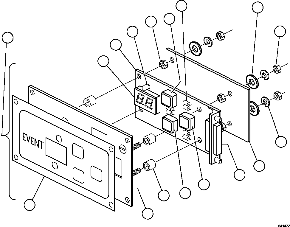 Dump Trucks Komatsu / AFE47-GW 730E S/N A30651 - A30655 & A30659 - A30668  OCP(AFE47-GW) / PANEL - DISPLAY EVENT        PB8056(612 : 64147)