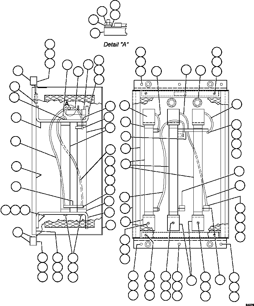 Dump Trucks Komatsu / AFE47-GW 730E S/N A30651 - A30655 & A30659 - A30668  OCP(AFE47-GW) / PANEL - GROUND FAULT RESISTOR        PB5508(630 : 64076)
