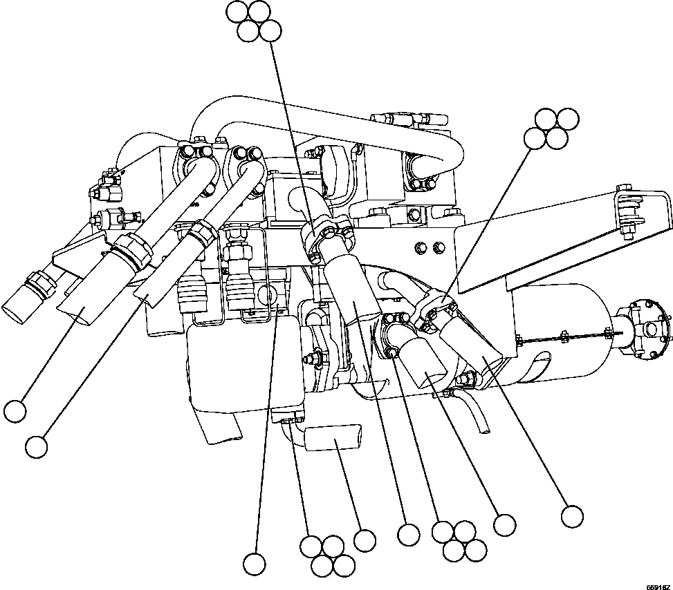 Dump Trucks Komatsu / AFE47-GY 730E S/N A30669 - A30674  RMK(AFE47-GY) / PUMP MODULE PIPING   2/2(394 : 55916)