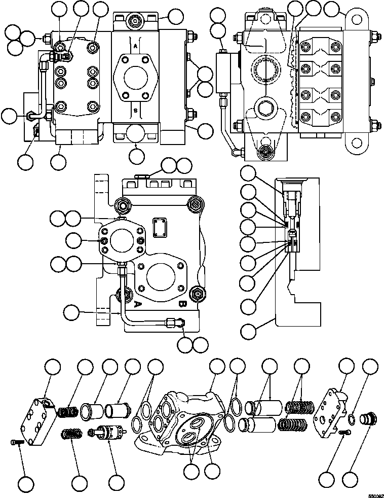 Dump Trucks Komatsu / AFE47-GY 730E S/N A30669 - A30674  RMK(AFE47-GY) / HOIST CONTROL VALVE ASSM         PB8267(406 : 55008)