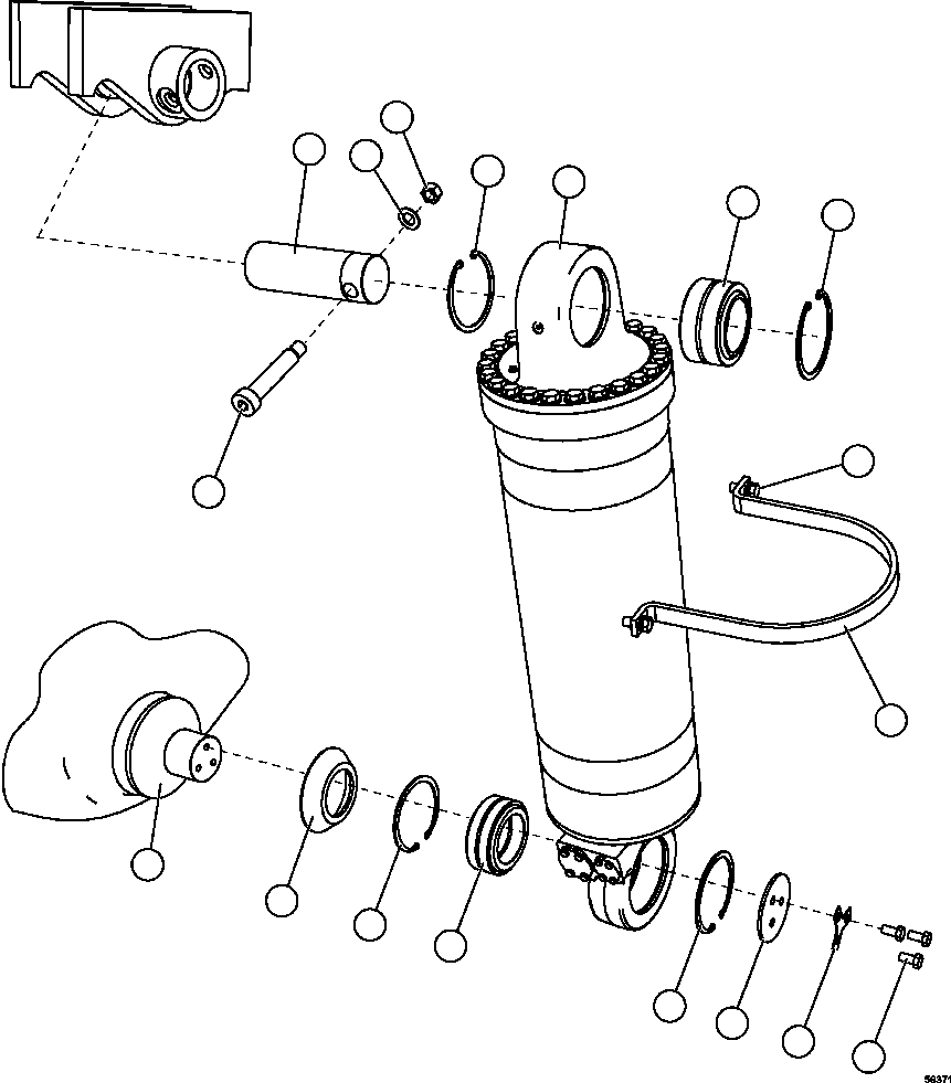 Dump Trucks Komatsu / AFE47-GY 730E S/N A30669 - A30674  RMK(AFE47-GY) / HOIST CYLINDER INSTALLATION(422 : 56371)
