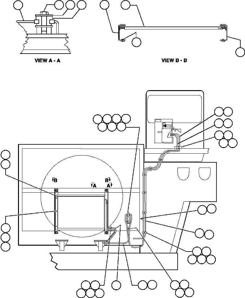 Komatsu parts book diagram for AFE47-Q 730E  S/N 32691  ROSSING URANIUM: AIR CONDITIONER PIPING & INSTL - 1