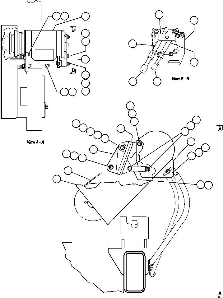 Komatsu parts book diagram for AFE47-Q 730E  S/N 32691  ROSSING URANIUM: AIR CONDITIONER COMPRESSOR INSTL - 1