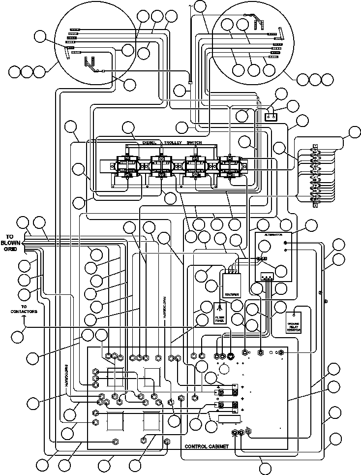 Komatsu parts book diagram for AFE47-Q 730E  S/N 32691  ROSSING URANIUM: ELECTRIC POWER COMPONENTS WIRING (TROLLEY)