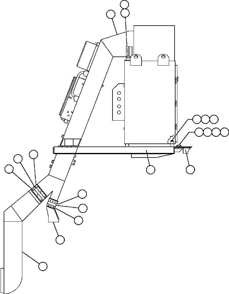 Komatsu parts book diagram for AFE47-Q 730E  S/N 32691  ROSSING URANIUM: BLOWER INLET INSTALLATION