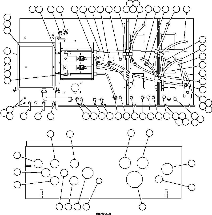 Komatsu parts book diagram for AFE47-Q 730E  S/N 32691  ROSSING URANIUM: CONTROL CABINET WIRING - REAR