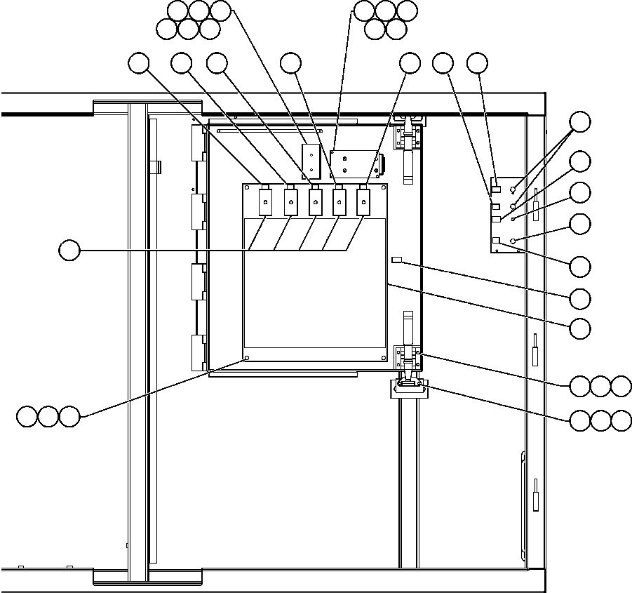 Komatsu parts book diagram for AFE47-Q 730E  S/N 32691  ROSSING URANIUM: CONTROL CABINET ASSM - TROLLEY (STATEX III)