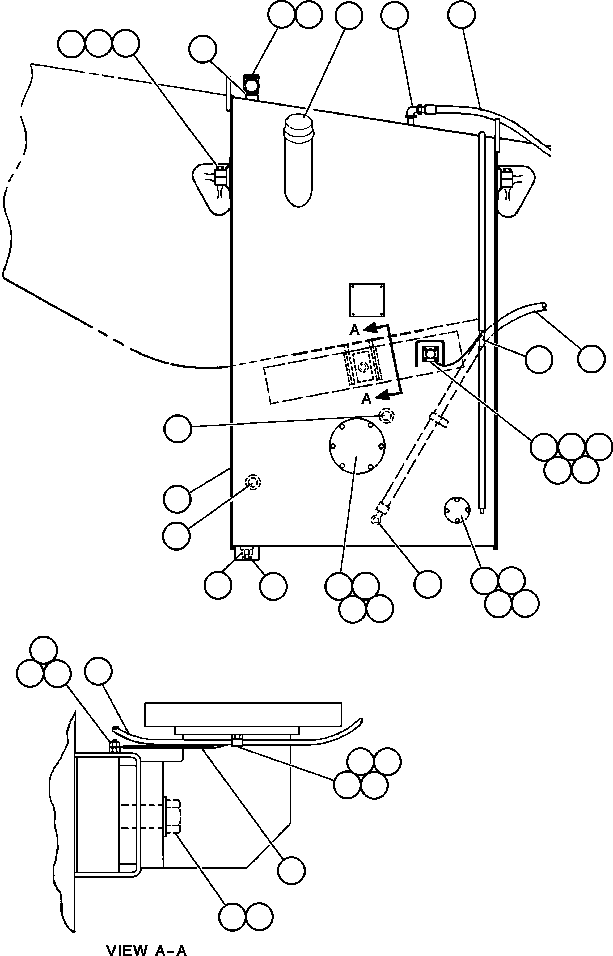 Komatsu parts book diagram for AFE47-Q 730E  S/N 32691  ROSSING URANIUM: FUEL TANK INSTL