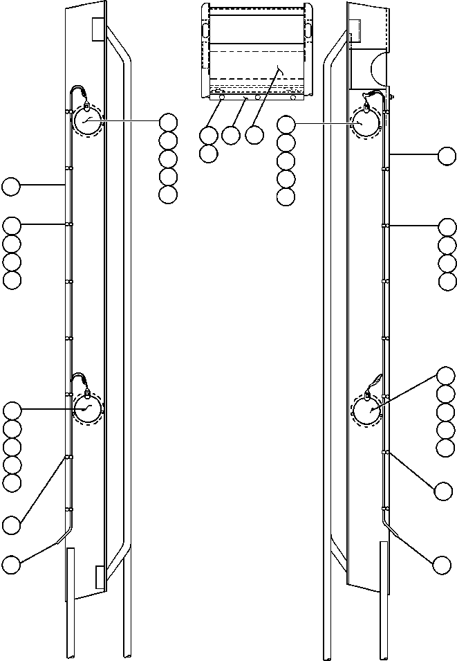 Komatsu parts book diagram for AFE47-Q 730E  S/N 32691  ROSSING URANIUM: RH/LH LADDER WIRING