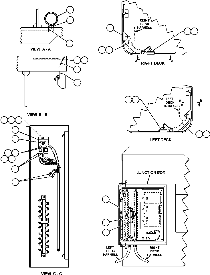 Komatsu parts book diagram for AFE47-Q 730E  S/N 32691  ROSSING URANIUM: ADDITIONAL CLEARANCE LIGHTS (EG3559)