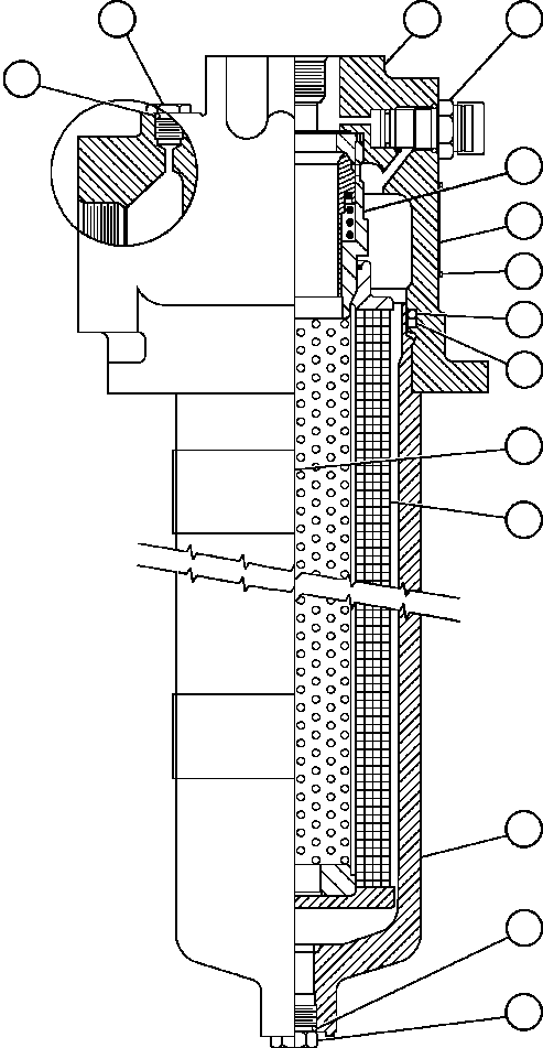 Komatsu parts book diagram for AFE47-Q 730E  S/N 32691  ROSSING URANIUM: HYDRAULIC FILTER ASSM (PB9922)