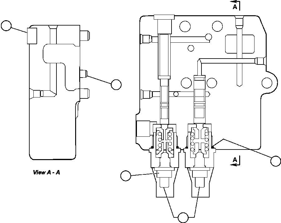 Komatsu parts book diagram for AFE47-Q 730E  S/N 32691  ROSSING URANIUM: CONTROL VALVE ASSM - 40 (BF1613)