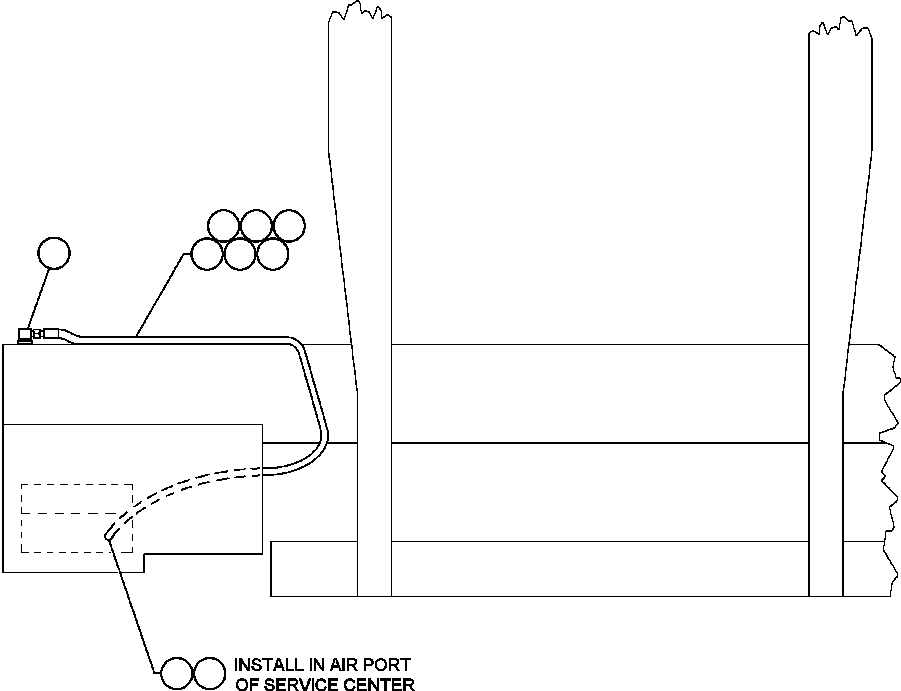 Komatsu parts book diagram for AFE47-Q 730E  S/N 32691  ROSSING URANIUM: AUTOMATIC LUBRICATION - R.H. (EG3569)