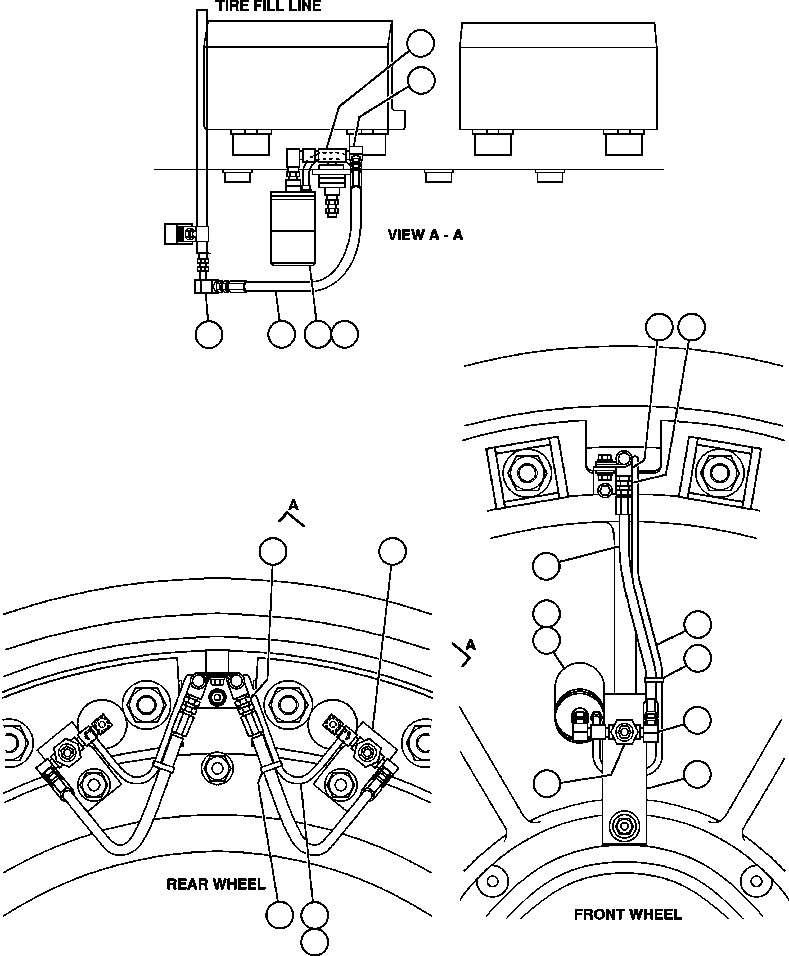Komatsu parts book diagram for AFE47-Q 730E  S/N 32691  ROSSING URANIUM: TIRE MONITOR SYSTEM (EG4407)
