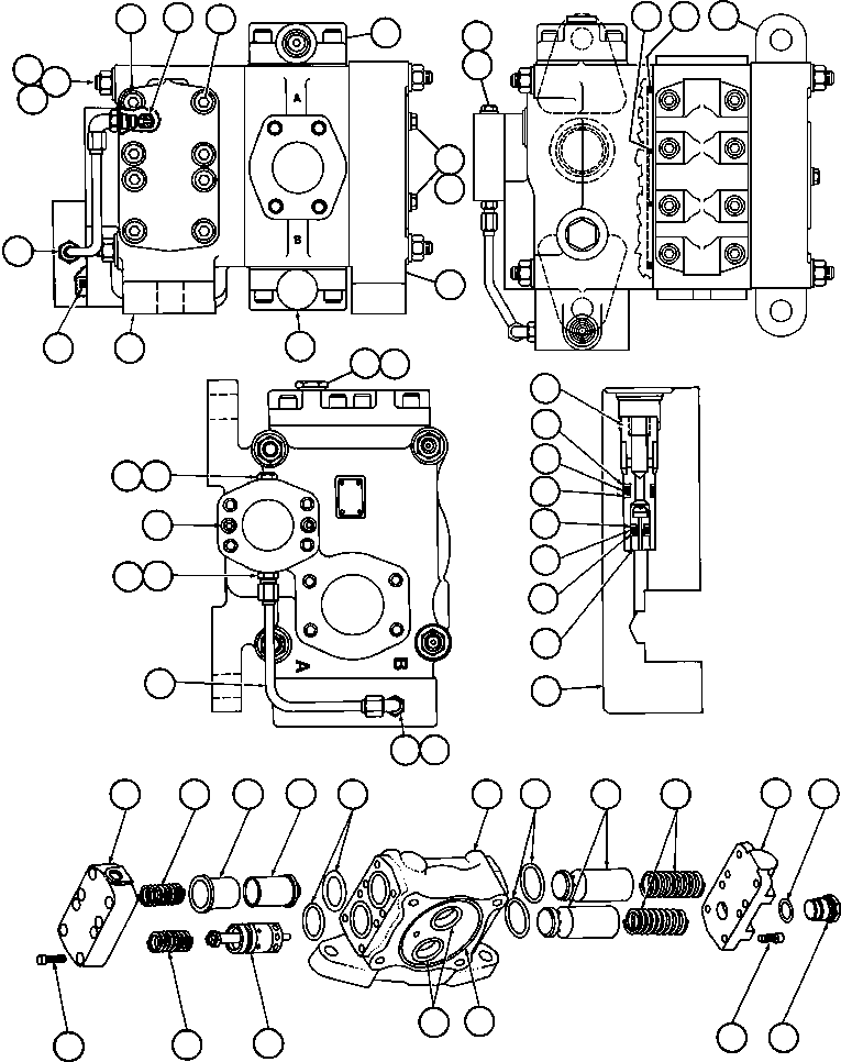 Dump Trucks Komatsu / AFE47-T 730E  S/N 32744-32746  A.T. MASSEY(AFE47-T) / HOIST CONTROL VALVE ASSM - 6 (PB8267)(356 : 55008)