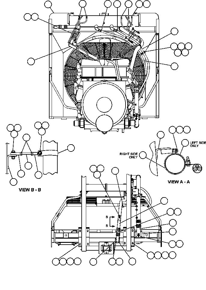 Komatsu parts book diagram for AFE47-V 730E S/N 32795 & 32797   ISCOR GROOTEGELUK: RADIATOR PIPING - 3