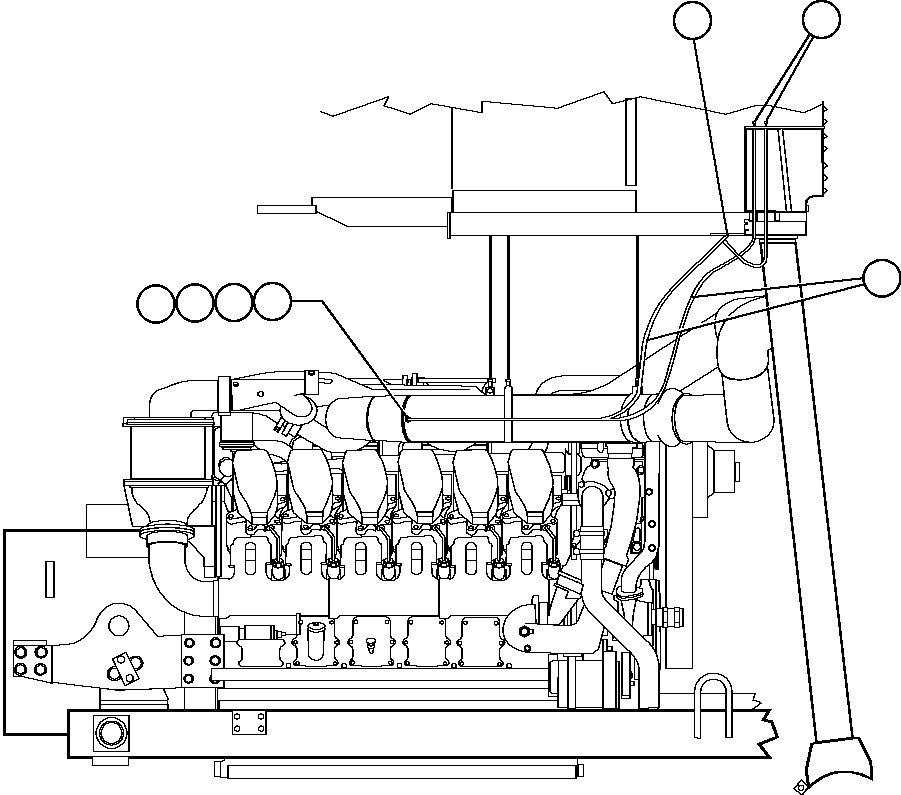 Komatsu parts book diagram for AFE47-V 730E S/N 32795 & 32797   ISCOR GROOTEGELUK: AIR CLEANER SVC INDICATOR PIPING