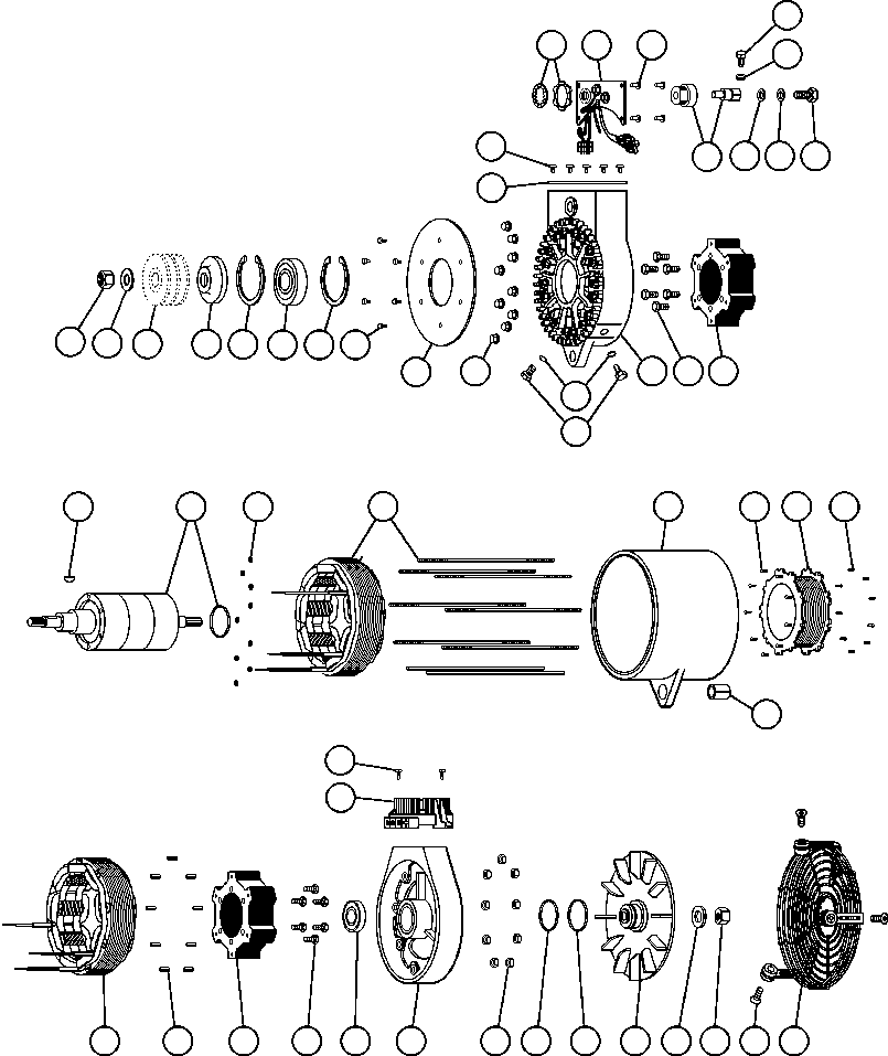 Komatsu parts book diagram for AFE47-V 730E S/N 32795 & 32797   ISCOR GROOTEGELUK: BATTERY CHARGING ALTERNATOR (EF2654)