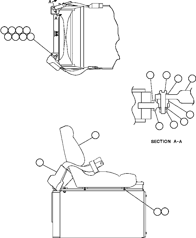 Komatsu parts book diagram for AFE47-V 730E S/N 32795 & 32797   ISCOR GROOTEGELUK: PASSENGER SEAT INSTALLATION
