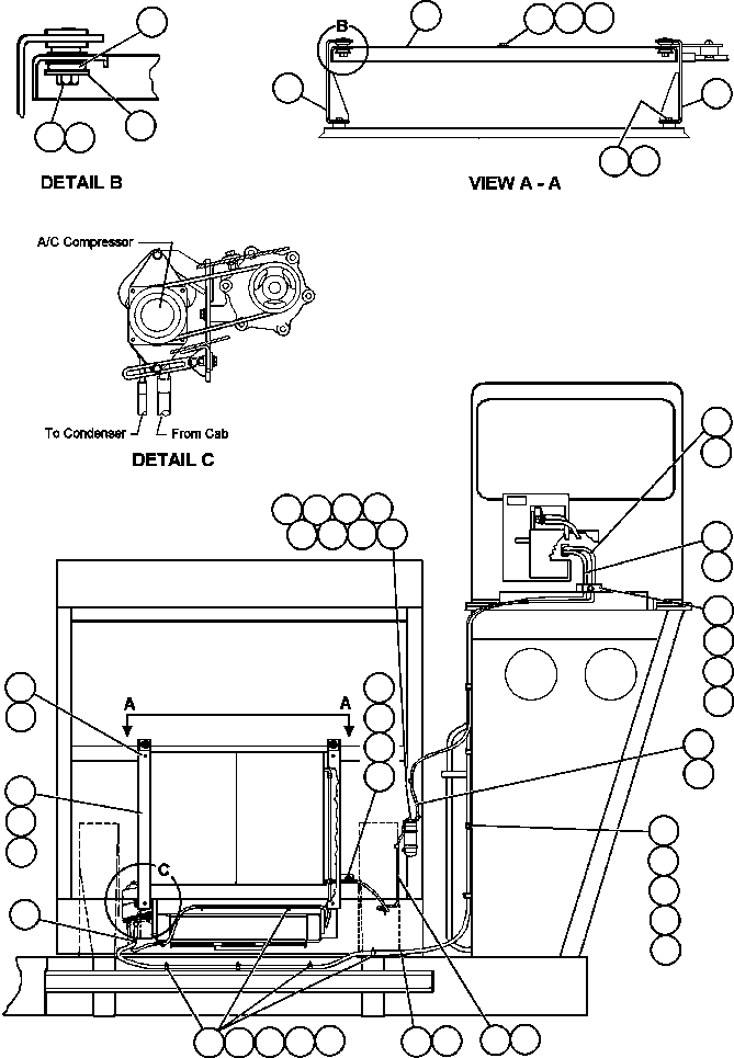 Komatsu parts book diagram for AFE47-V 730E S/N 32795 & 32797   ISCOR GROOTEGELUK: AIR CONDITIONER PIPING & INSTL