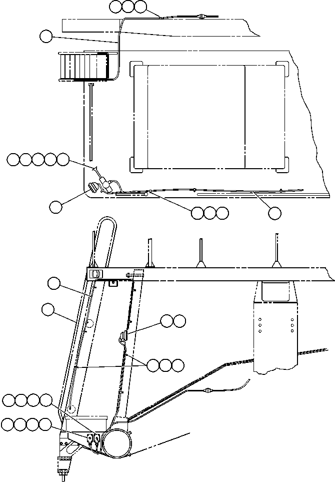 Komatsu parts book diagram for AFE47-V 730E S/N 32795 & 32797   ISCOR GROOTEGELUK: LEFT DECK & LADDER LIGHT WIRING