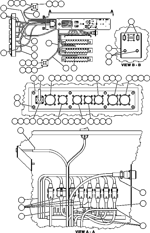 Komatsu parts book diagram for AFE47-V 730E S/N 32795 & 32797   ISCOR GROOTEGELUK: CAB CONNECTOR PLATE & WIRING