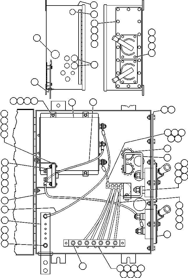 Komatsu parts book diagram for AFE47-V 730E S/N 32795 & 32797   ISCOR GROOTEGELUK: BATTERY EQUALIZER BOX ASSM - 5 (EG4517)