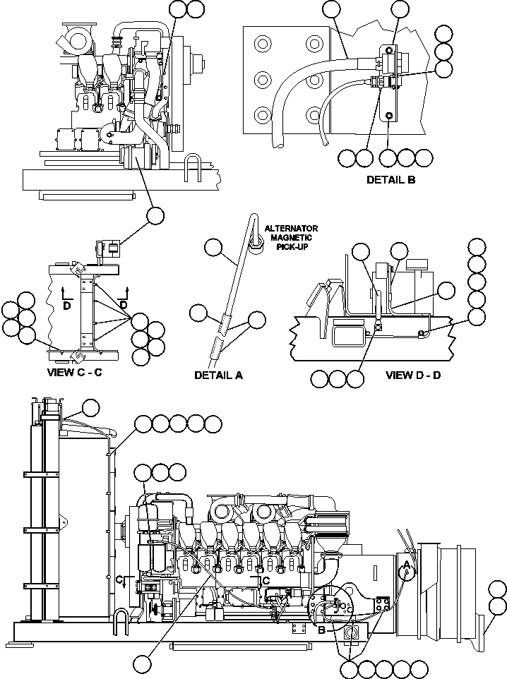 Komatsu parts book diagram for AFE47-V 730E S/N 32795 & 32797   ISCOR GROOTEGELUK: ENGINE WIRING