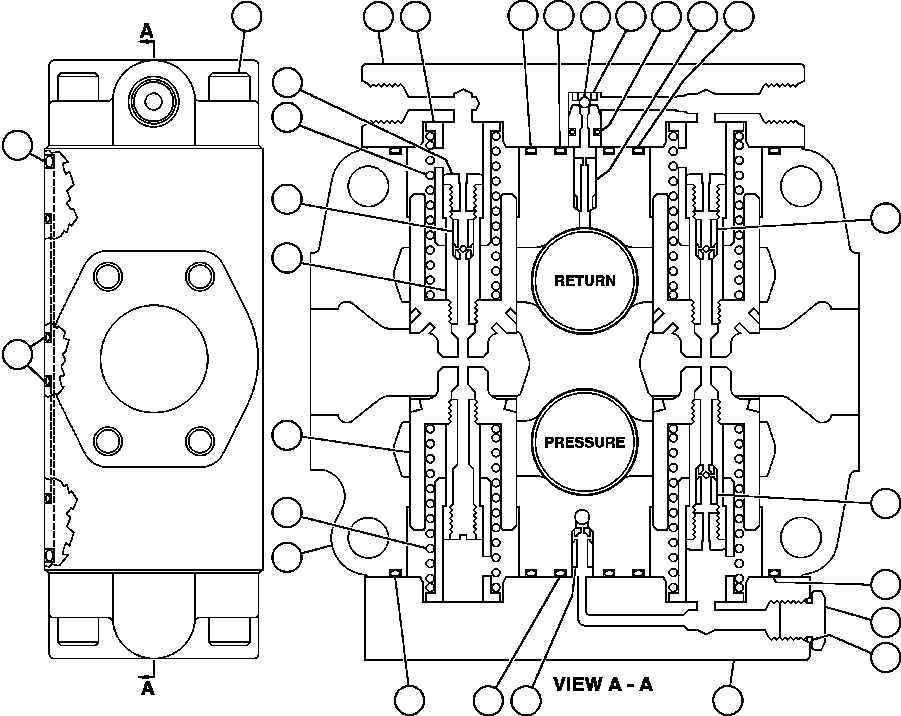 Komatsu parts book diagram for AFE47-V 730E S/N 32795 & 32797   ISCOR GROOTEGELUK: SPOOL INLET SECTION (VE7624)